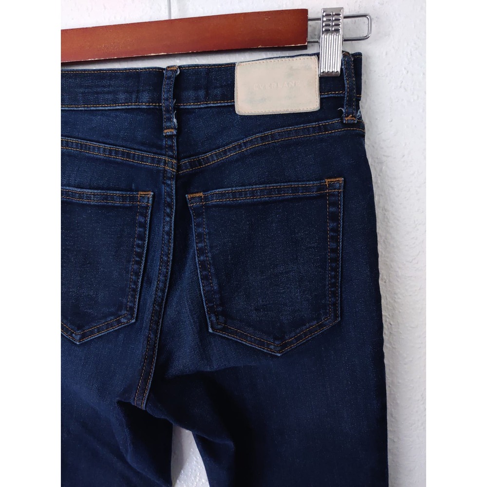 3/$20 Everlane Dark Blue Wash Cotton Blend The High Rise Skinny Jean 23 Ankle - Picture 5 of 7